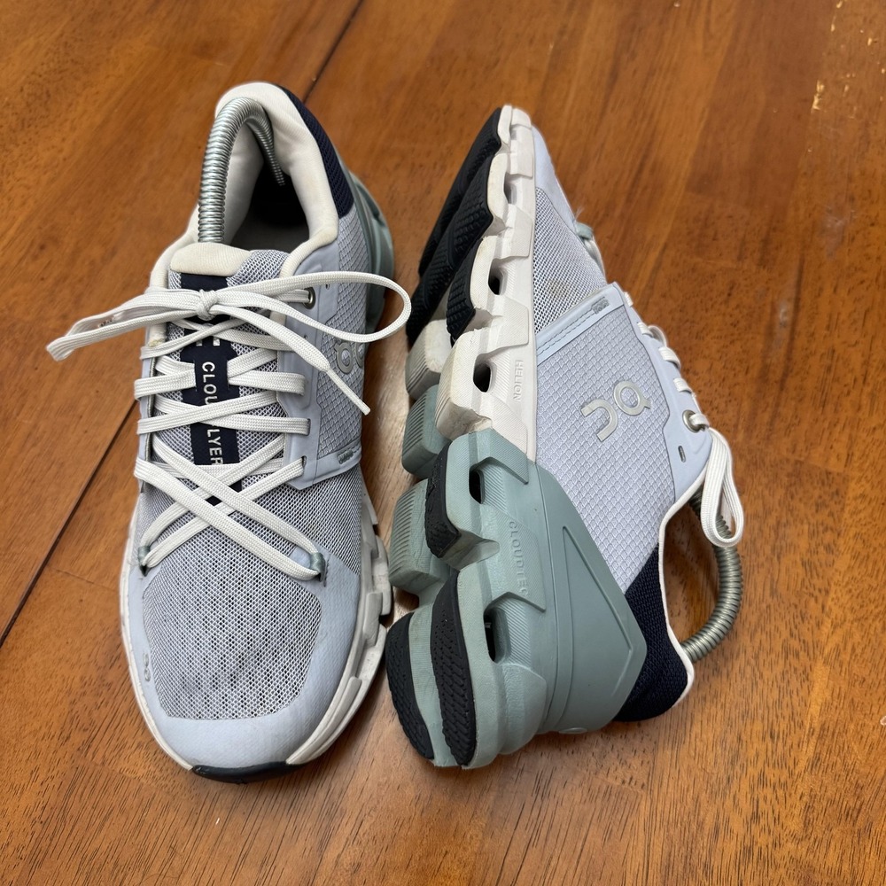 On Cloudflyer Mesh Running‎ Shoes Womens Size 8.5 Gray Blue CloudTec Sneakers